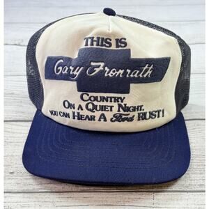 Vintage Dealer Chevrolet Ford Rust Trucker Mesh Snapback Hat Cap Size M/L